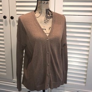 LOFT v neck, button front cardigan